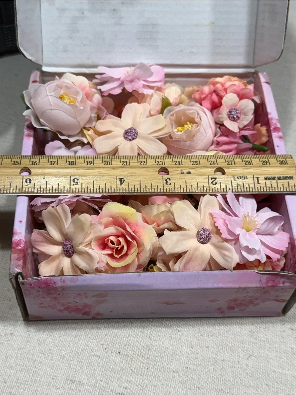 69-Piece Assorted Pink Blush Artificial Flower Lot – Craft Decor - NWT